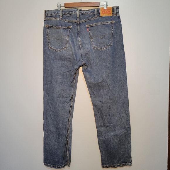 Levi's Mens 505 Blue Jeans Size 40X32 Classic Straight Leg Style - Picture 4 of 16